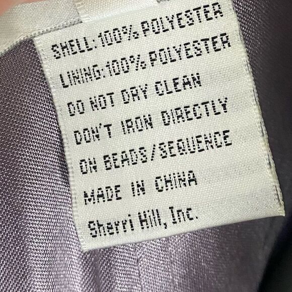 Sherri Hill Purple Sparkle Off Shoulder Formal Dress Prom Fit and Flare Size 2 - Picture 9 of 10